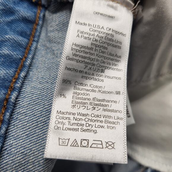 Madewell Balloon Jeans Cropped Medium Light Whistler Wash Baggy Curved Leg 29 - Picture 11 of 11